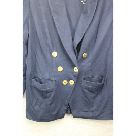 Cabi Navy Blue Nautical Blazer-Size 10-Pockets-Preppy - Picture 2 of 11
